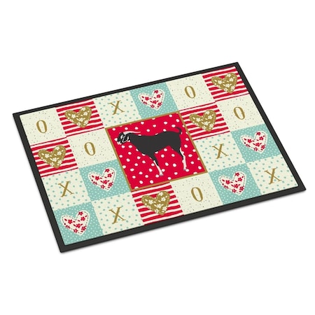 Carolines Treasures 18 x 27 in. Black Bengal Goat Love Indoor or Outdoor Mat CK5311MAT
